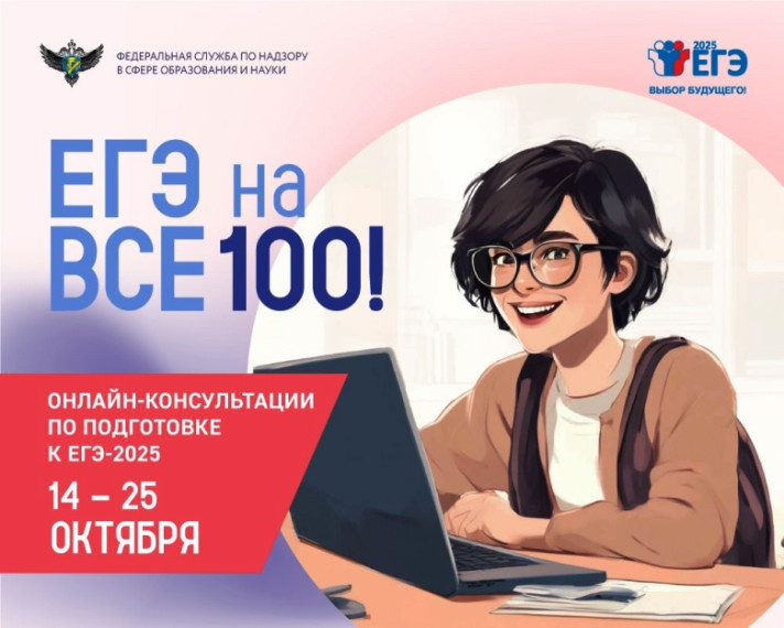 Онлайн-консультации «На все 100!» в рамках подготовки к ЕГЭ 2025.